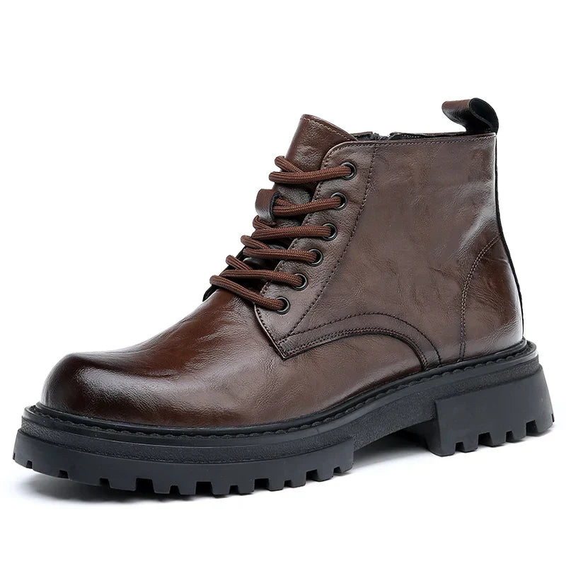 Bota Masculina de Couro Impermeável Marrocos