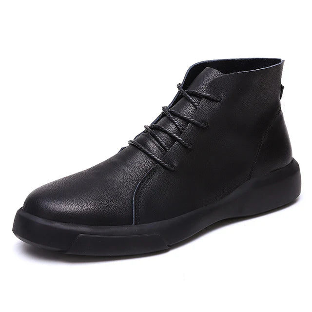 Bota Masculina de Couro Italiano Casual - REF45